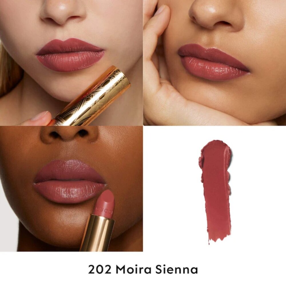 RESERVED ⭐2 x Gucci #202 MOIRA SIENNA (Satin) ~ Rouge à Lèvres Satin Lipstick - Picture 3 of 6